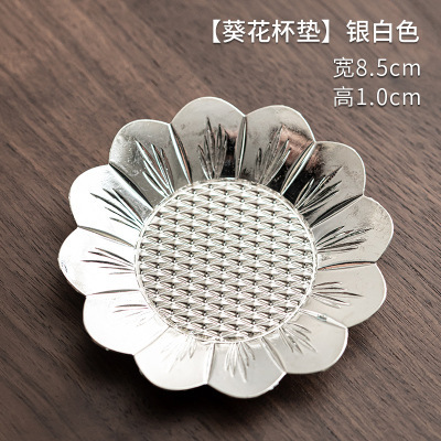 Transfronterizo fábrica directa aleación posavasos taza de té aislamiento posavasos hoja residual posavasos Kung Fu ceremonia del té Accesorios