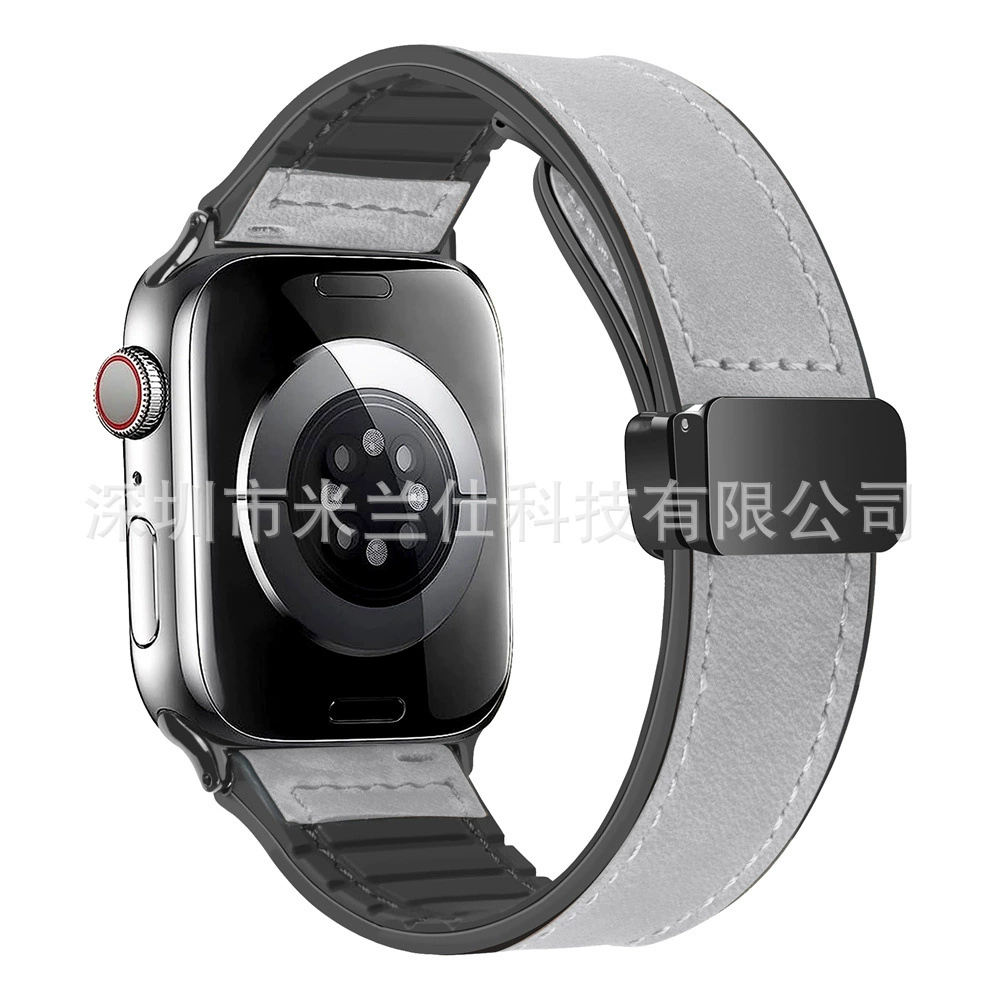 Подходят для Apple iWatch 45678910SE Apple Watch S11 силиконовый спортивный сверх2 кожаный ремешок
