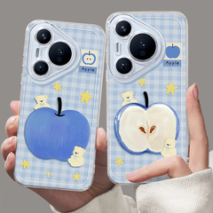 ブルーアップル Huawei 社 pura70 携帯電話ケース新 80pro 透明 p70 ニッチ p60 オールインクルーシブ tpu 保護カバー