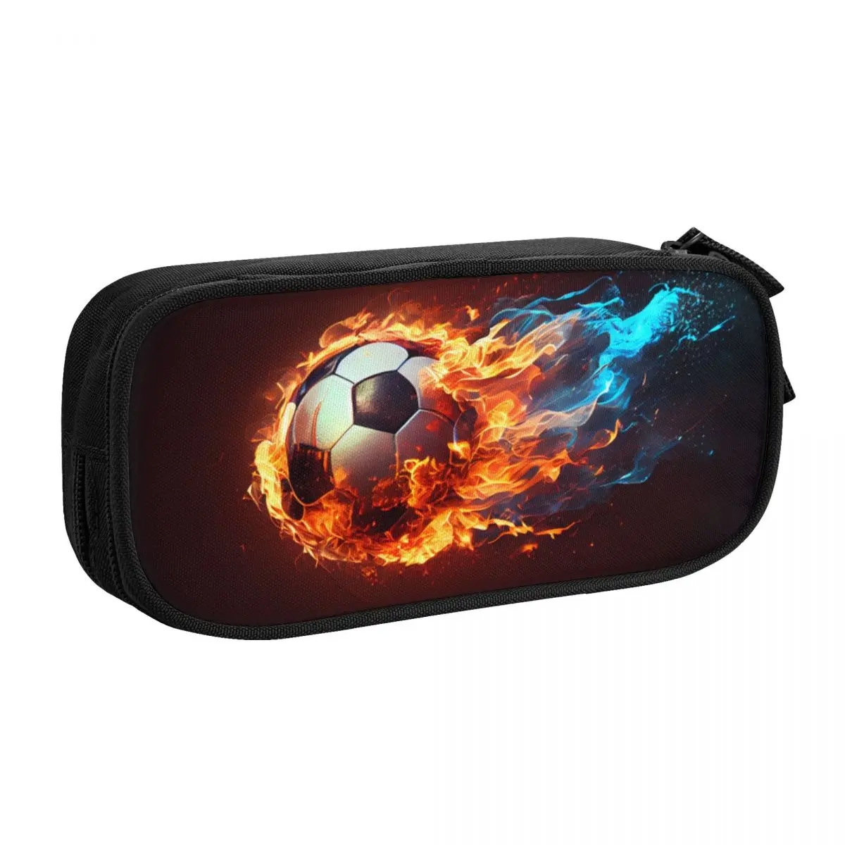 Fábrica fuente de bolsas de bolsillo de fútbol de una sola capa de poliéster caja de lápiz cuadrada de gran capacidad de bolsas de papel de estudiantes de baloncesto