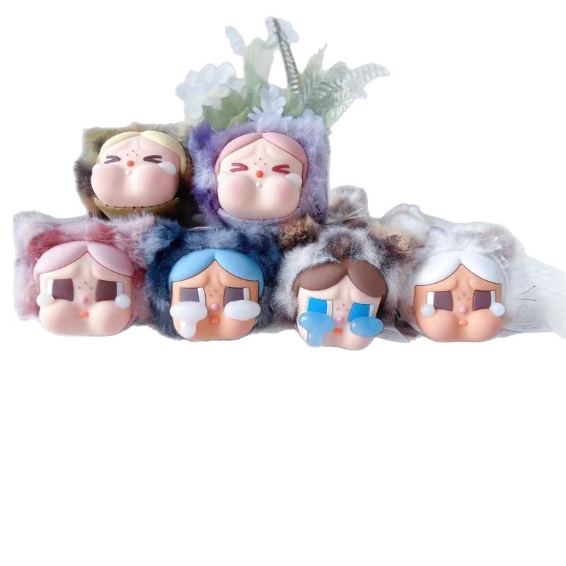 国境を越えた新製品 CRYBABY ヒョウ猫シリーズ ビニールぬいぐるみペンダント キーホルダー ブラインドボックス ギフト|undefined