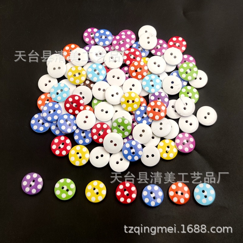 15mm fondo blanco pintado a cuadros, lunares, rayas botones hermosa decoración de los niños artesanías 100 unidades un paquete