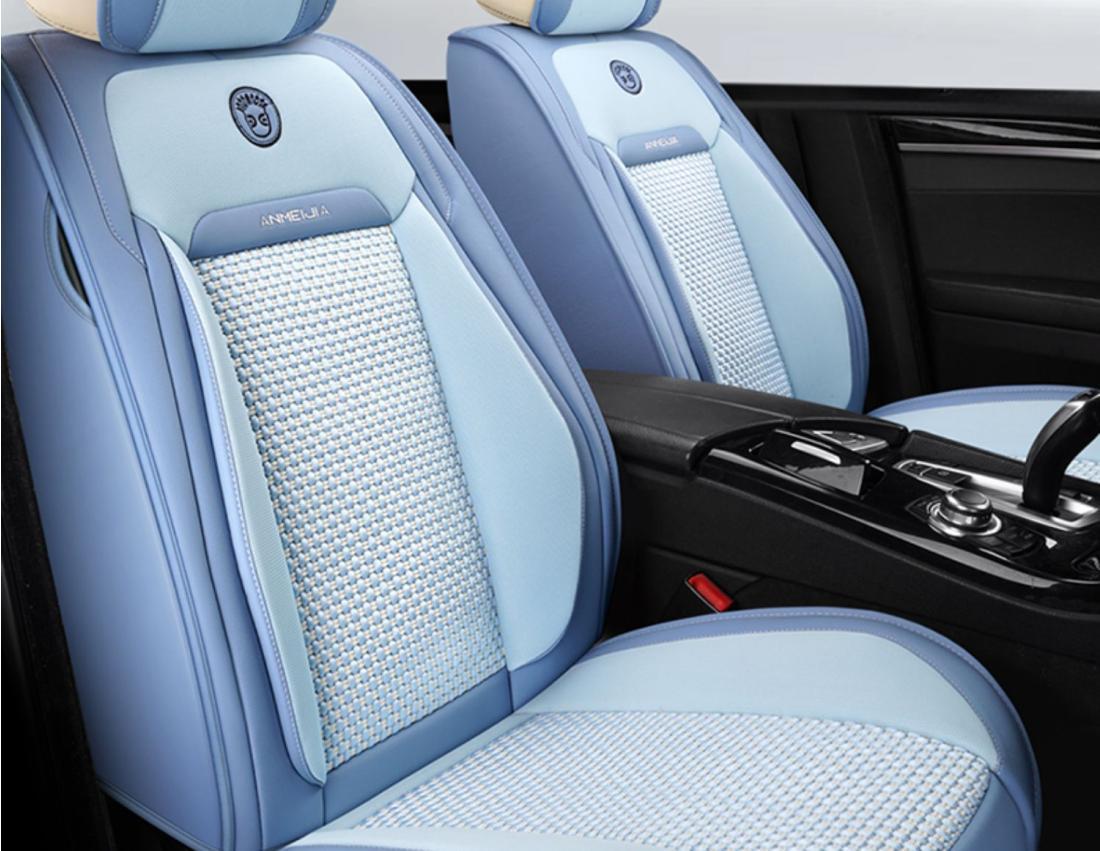 New car seat cover four seasons universal cushion summer ice silk breathable car seat cover net red full surround cushion