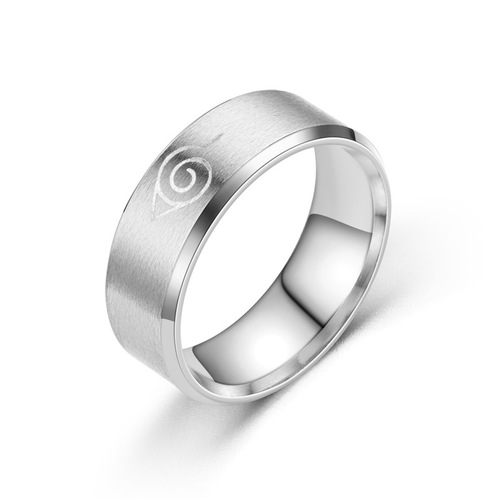 Cross-border anime Naruto ring black men's ring stainless steel ring street stall supply jewelry