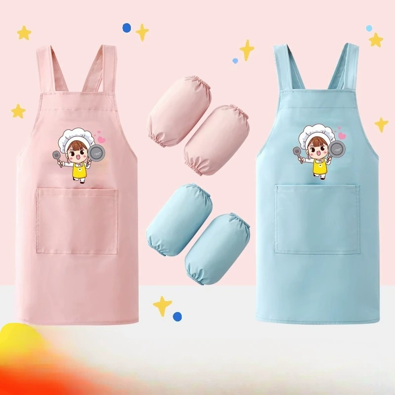 Летний водонепроницаемый детский фартук детская живопись пачки кухня домашняя работа устойчивый к грязи мальчик девочка детский сад шеф-повар