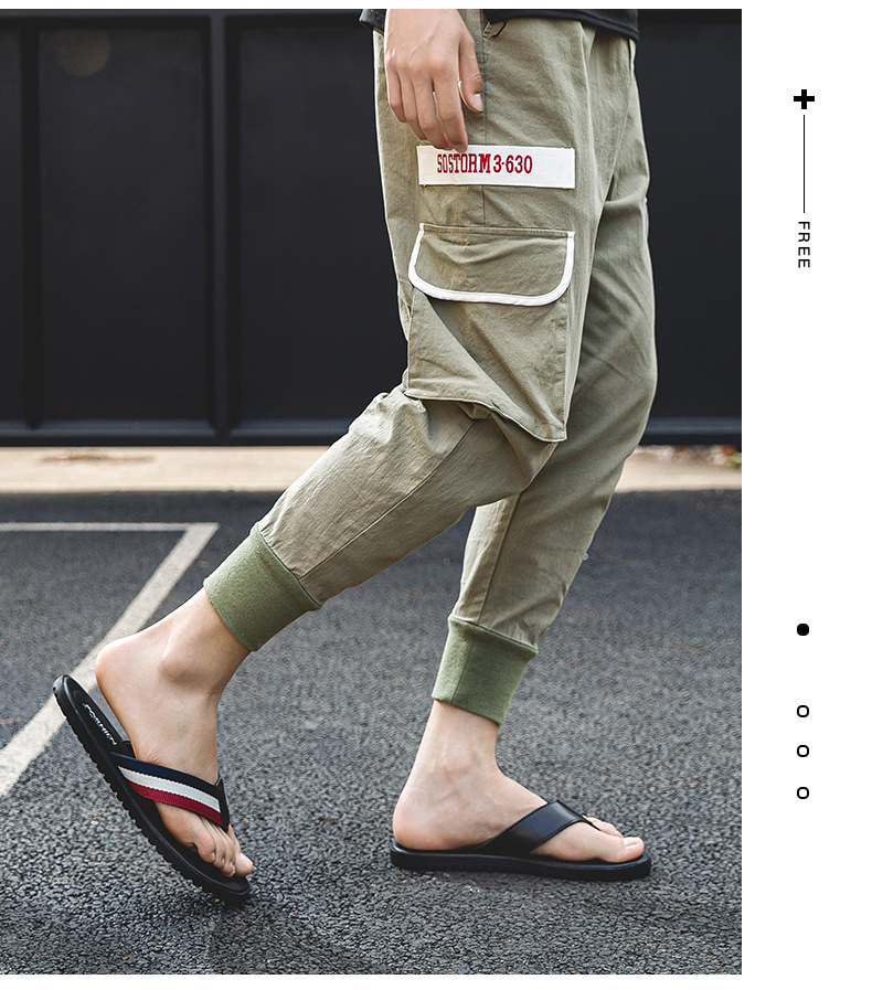 Herren Leder Flip-flops Mit Rutschfester Sohle Für Den Sommer_voghion.com
