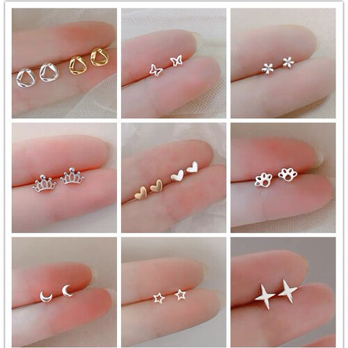 s925 pure silver ear piercing earrings for women, 2025 new trendy high-end temperament niche design earrings