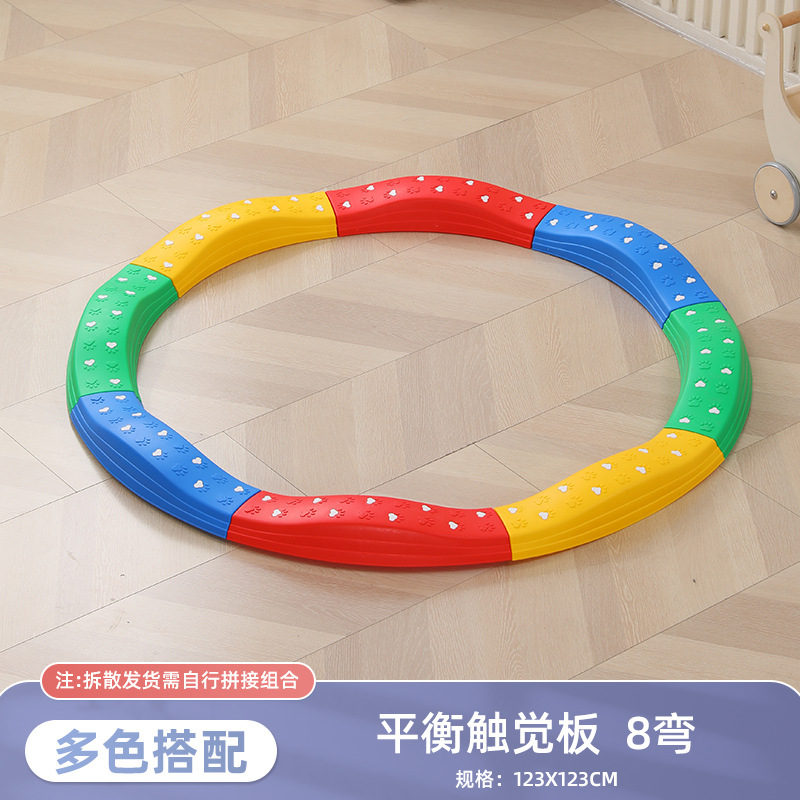 Fuente fábrica juguetes de educación temprana para niños equipo de entrenamiento de integración sensorial equilibrio táctil pisando el arco iris sobre el río material didáctico de piedra