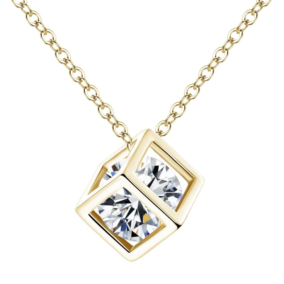 Comercio exterior creativo exquisita joyería con incrustaciones de circón cubo amor colgante collar oreja gancho joyería traje