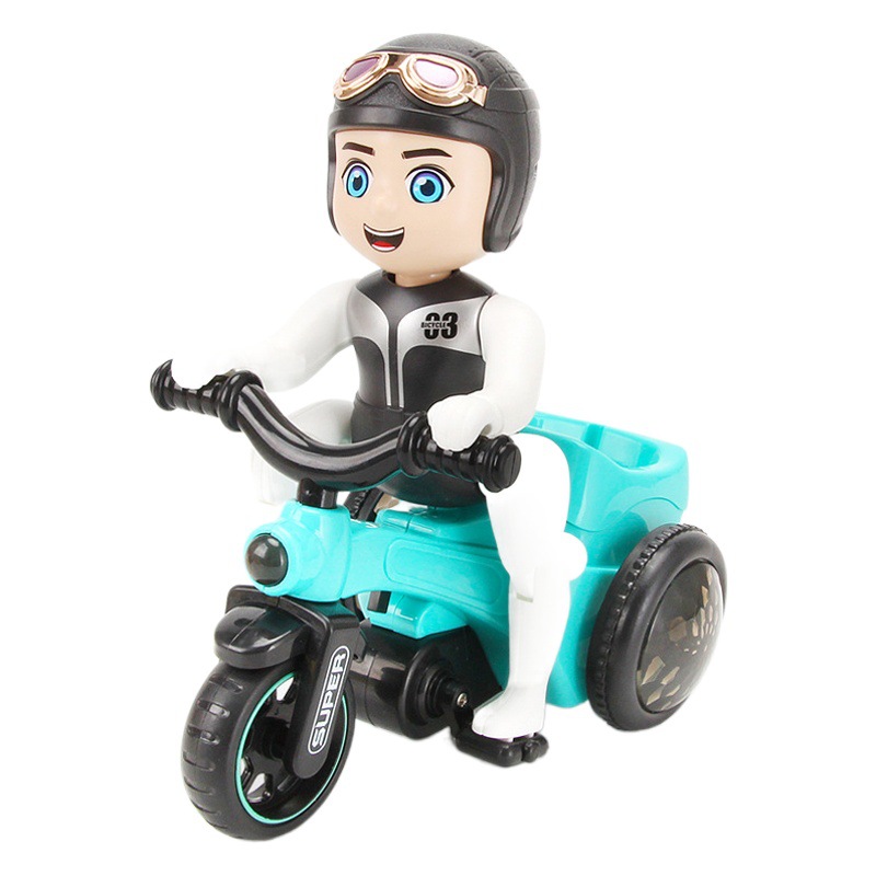 Triciclo de juguete eléctrico para niños caminando girando bebé niño niña bebé en línea rojo transfronterizo