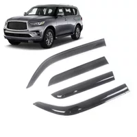 Подходит для Infiniti QX80 Z62 2014-2021, дефлекторы боковых окон от дождя и солнца, утолщенные литьевые формы для дождя и бровей