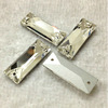 Guangzhou Alien Crystal Glass Diamond Factory 6*18 long glass flat buckle dual -hole hand seam glass drills wholesale