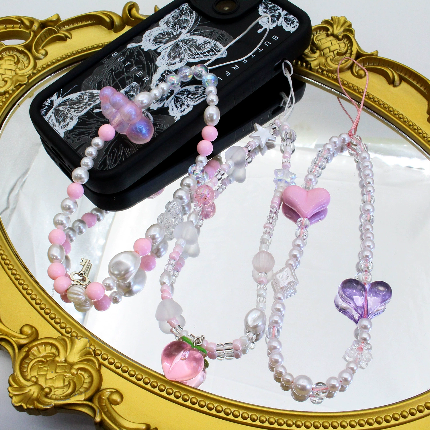 Mobile phone, strap, beaded bracelet handmade, pen, pendant, handle, protective phone case, camera