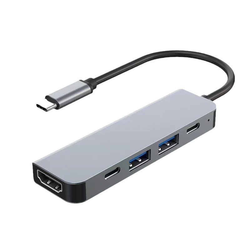 Type-Cドッキングステーション HDMI変換 モバイル/ノートパソコン用 5in1 USB3.0ハブ モニター HDMI分割画面|undefined