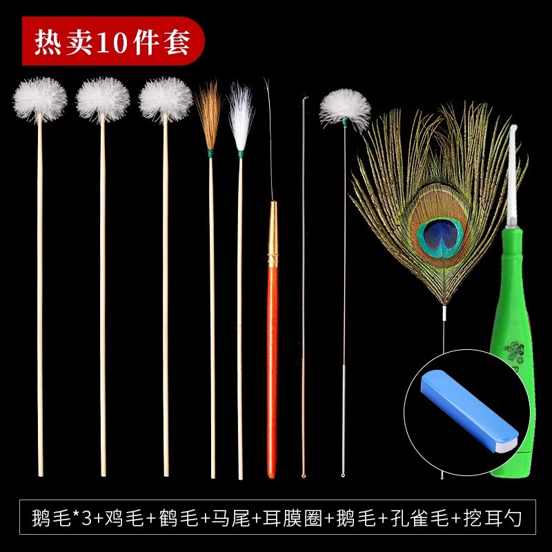 [뜨거운 판매] 귀 따기 10 조각 세트 무료 상자