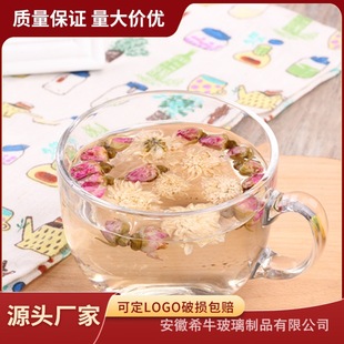 New Glass Milk Cup Household Large-Capacity Food-Grade Glass Water Cup Thickened Transparent High-Temperature-Resistant Cup