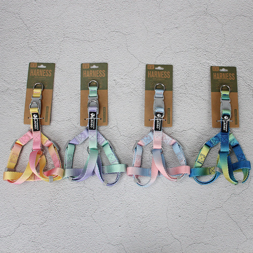 Pet leash gradient color outdoor dog leash leash set collar dog harness small and medium-sized dog leash