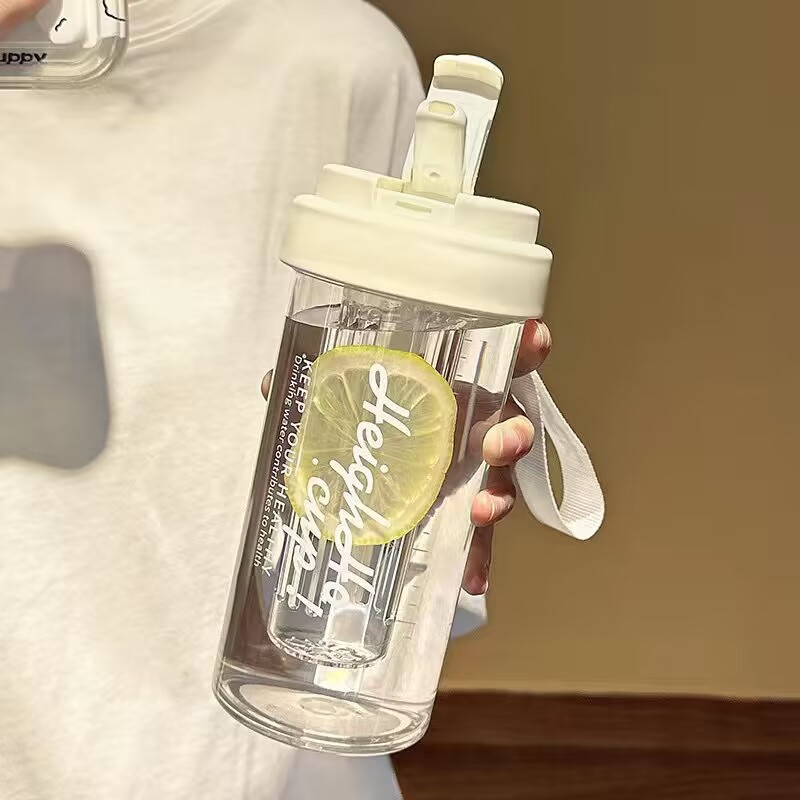 Taza de agua de entrenamiento militar de estudiantes de verano portátil de alto valor facial taza de paja ins resistente a altas temperaturas con barrera de té 2025 nueva taza