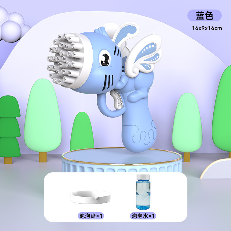 28홀 래빗 블루 버블건(OPP백) 액체형(배터리 미포함)