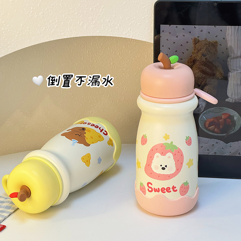 超萌卡通校园大容量可爱情侣保温杯2025新款便携高颜值女生水杯|undefined