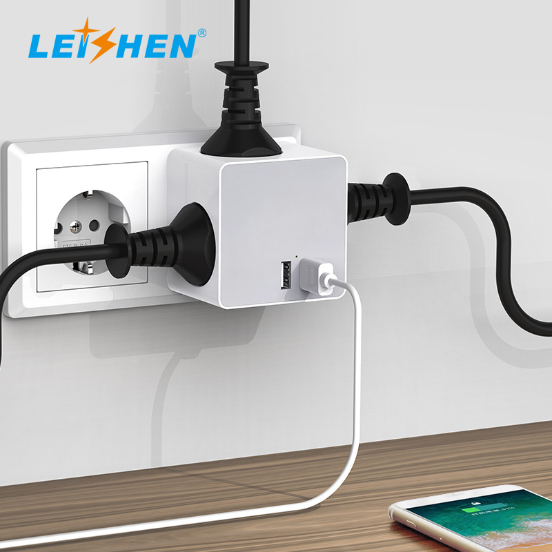 创意usb插座  带线插板彩绘充电拖线板 可爬墙插排 KEMARK认证