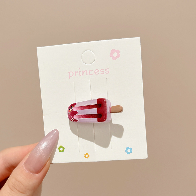 かわいいクリームドーパミンヘアピン高価値前髪クリップインスタイル学生前髪クリップ子供のヘアピンヘアアクセサリー|undefined