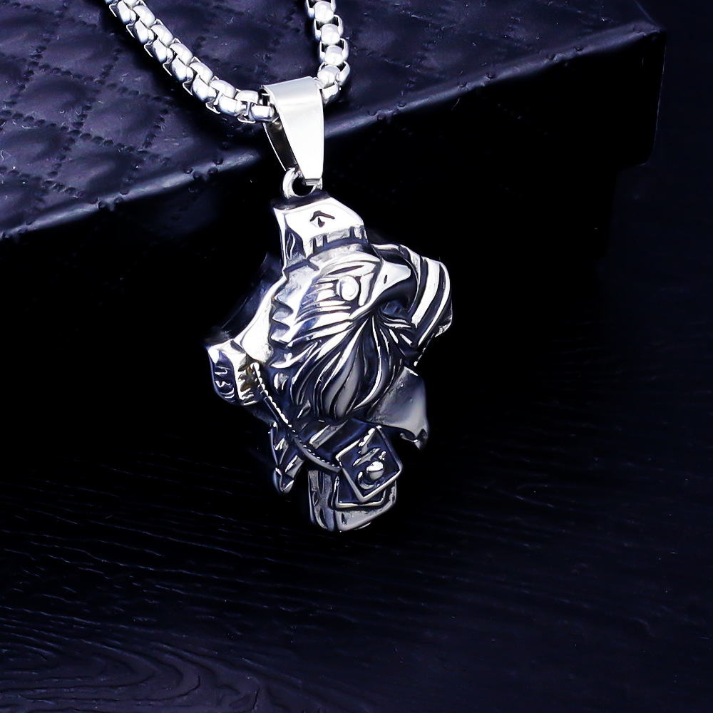 Punk Retro Titanium Steel Pendant Necklace For Men And Women_voghion.com