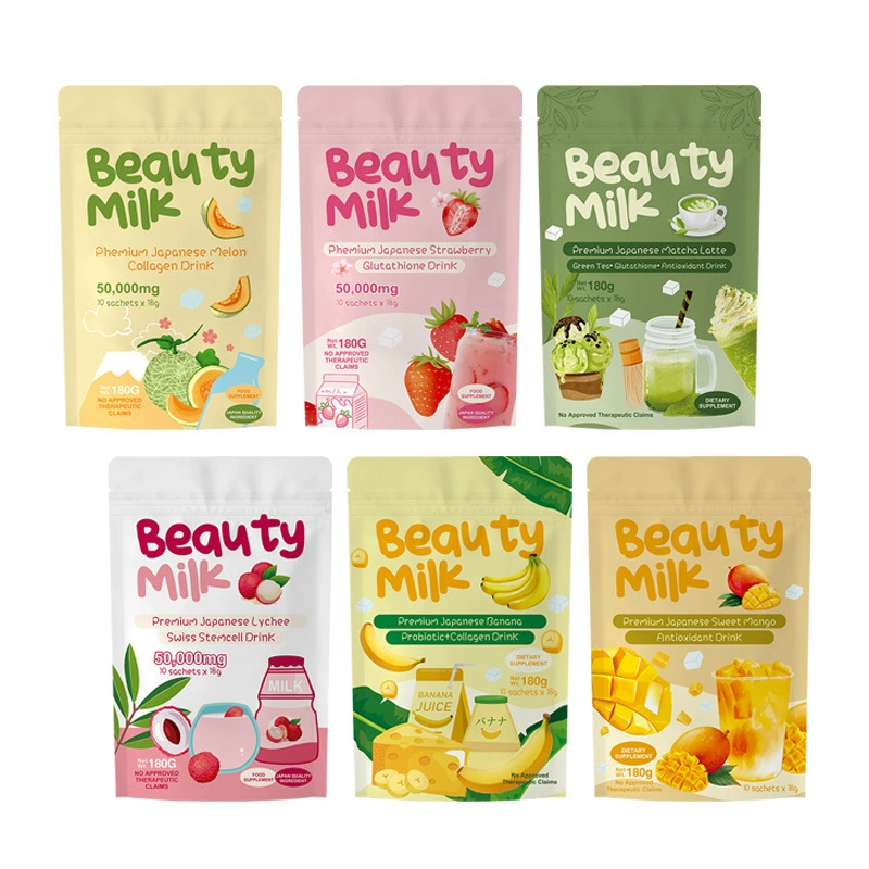 Переходной границы пользовательная Beauty Milk Premium Drink Powder Банан Фассенед Коллаген порошок