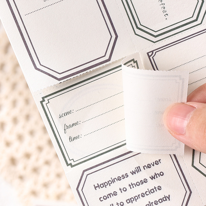 Cross-Border Zabc Note Paper Ancient Rhyme Blank Record Series Non-Adhesive Collage Card Retro Note Pad 30 Sheets