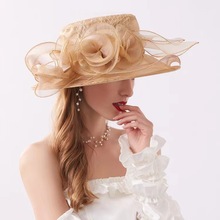 新款优雅素色太阳帽子女韩版可折叠出游遮阳帽百搭大沿透气凉帽潮