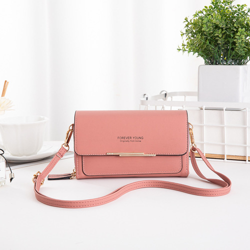 Korean style women's new shoulder crossbody bag, medium and long women's clutch, coin purse