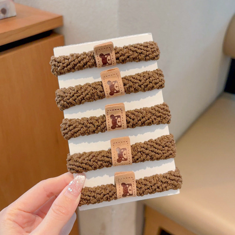 Cuerda para el cabello de dibujos animados, alta elasticidad y durabilidad, banda elástica para atar la cabeza, bola para mujer, lazo para el cabello, cuerda para la cabeza, nueva funda de cuero, accesorios para el cabello, todo fósforo