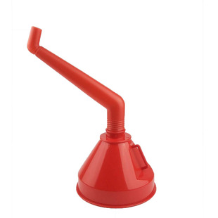 160MM curved handle car motorcycle fuel funnel with strainer injection molding curved handle funnel self-driving travel emergency tool