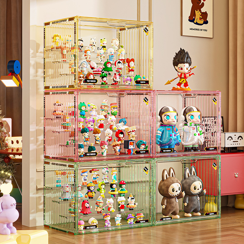 Colorful Blind Box Storage Box Bubble Mart Transparent Acrylic Building Block Ornaments Doll Storage Rack Hand-Made Display Cabinet Colorful Blind Box Storage Box Bubble Mart Transparent Acrylic Building Block Ornaments Doll Storage Rack Hand-Made Display Cabinet