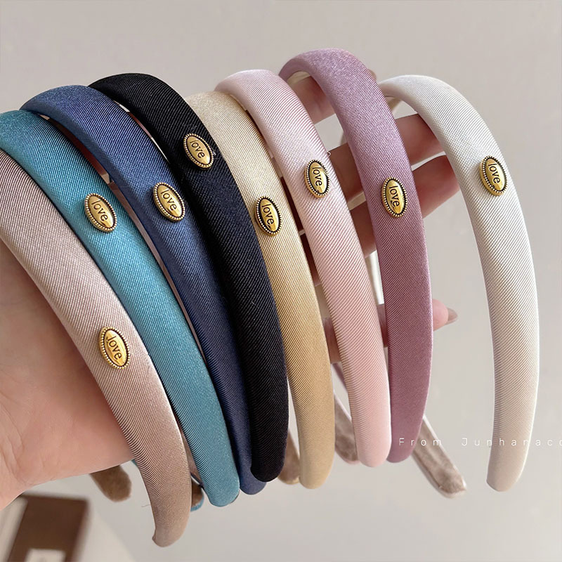 mercerized French retro glossy temperament gold standard fine hairband high-end hair accessories face washing headband hairpin new style mercerized French retro glossy temperament gold standard fine hairband high-end hair accessories face washing headband hairpin new style