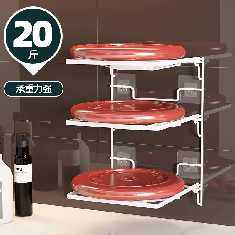 キッチン食品準備収納ラック壁掛け折りたたみ式おかずプレート厚みのあるアーティファクトホームキッチン多層収納ラック|undefined