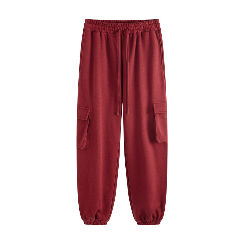 BE Ropa de Hombre 2025 Otoño e Invierno Marca de Moda Ropa de Hombre al por Mayor Overoles de Hombre Pantalones Deportivos Casuales Sueltos de Terciopelo con Amarre en las Piernas. image 6