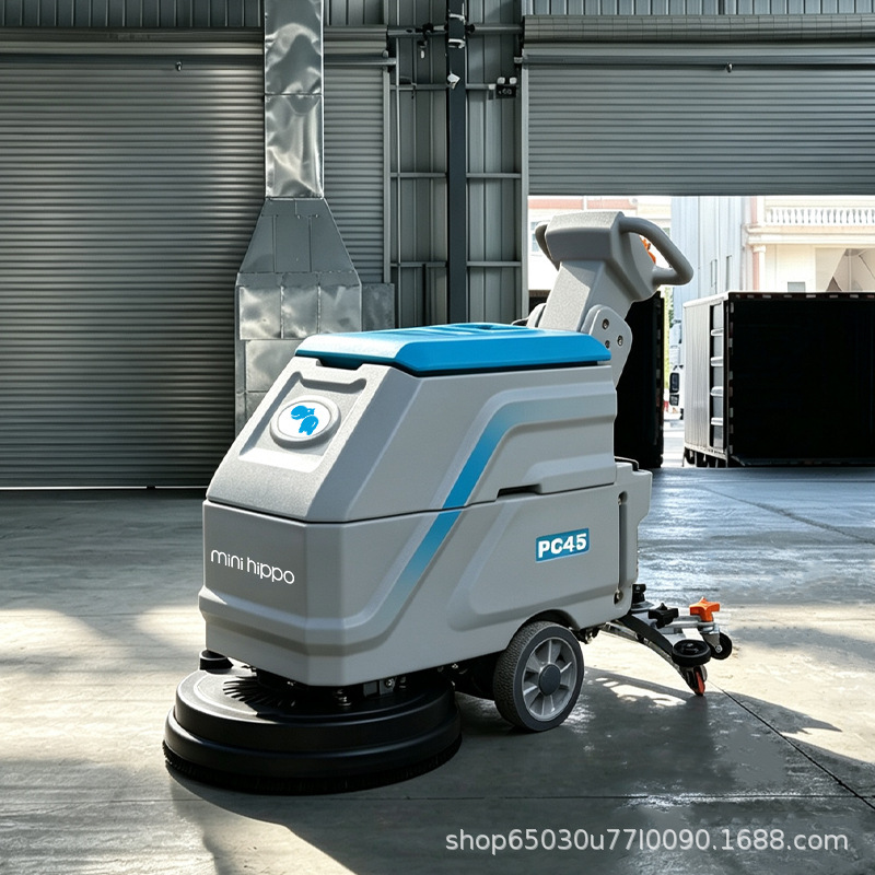 Little Hippo hand-pushed floor scrubber, industrial and commercial mop machine, cleaning equipment, suction-mop integrated floor cleaning machine Little Hippo hand-pushed floor scrubber, industrial and commercial mop machine, cleaning equipment, suction-mop integrated floor cleaning machine