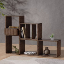 自由组合书架纯实木置物架落地收纳架客厅展示架书架儿童格子柜