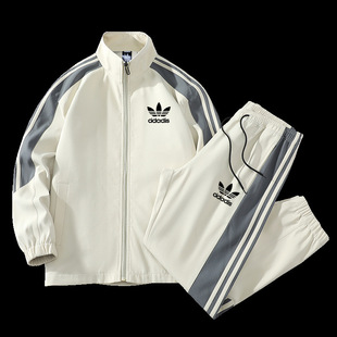 Kevin Shamrock Men's Autumn Casual suit Outdoor Sports Trendy Cardigan Sweater Work Trousers Two