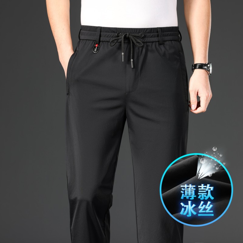 高級感のあるメンズパンツ、春のカジュアルパンツ、伸縮性ウエストのストレートパンツ、裏起毛の大きいサイズスポーツパンツ、メンズスウェットパンツ