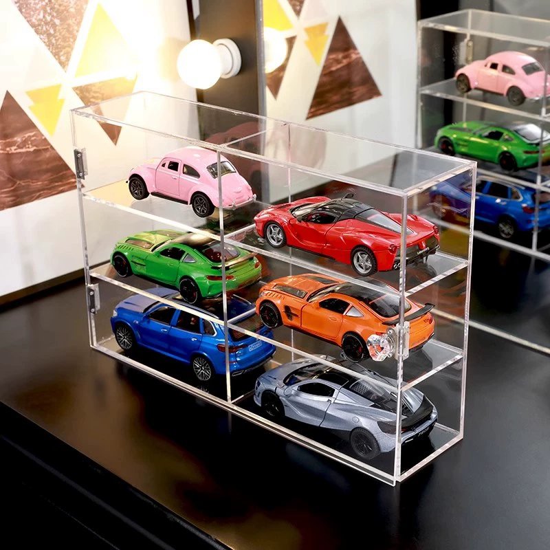 Аcrylic metal storage box, Hot Wheels, stand, storage system, scale 1:32