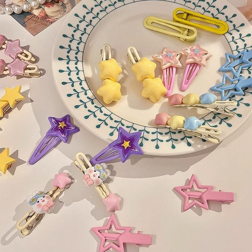 Dopamine Colorful Cute Candy Hair Clip Female Bangs Clip Baby Side Hair Clip Children's Clip Headwear Accessories