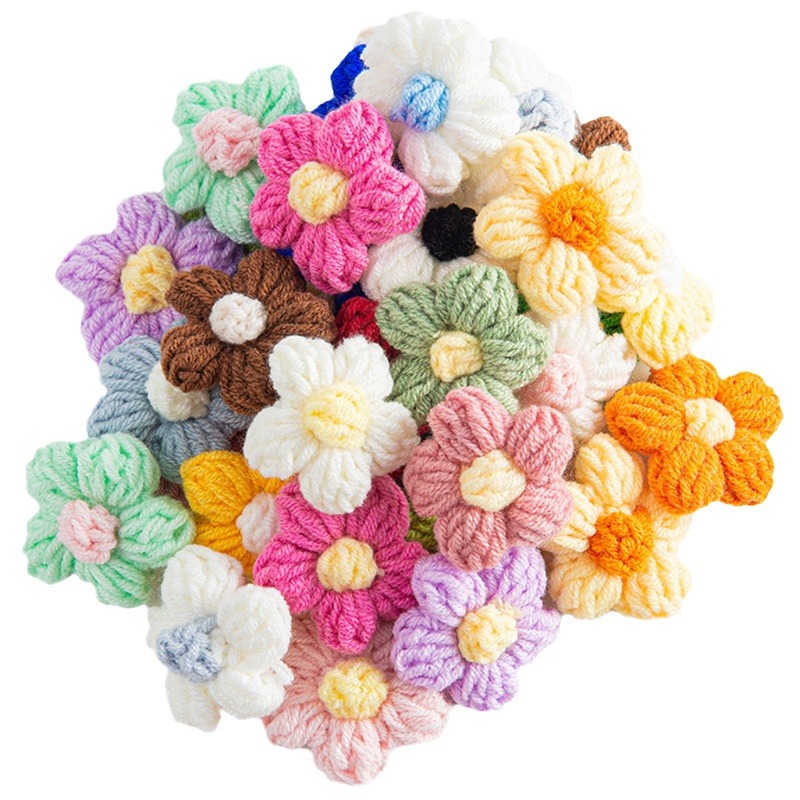 Handgefertigte Gehäkelte Blumenbrosche Für Damen Kunstblume_voghion.com