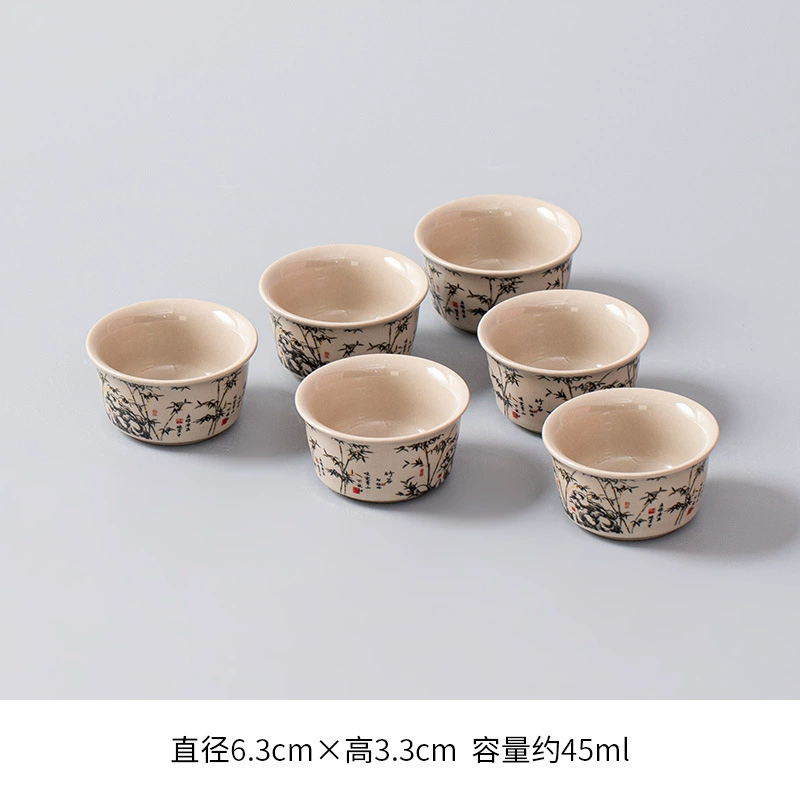 Ceramic tea cup, tea set, 6 pieces