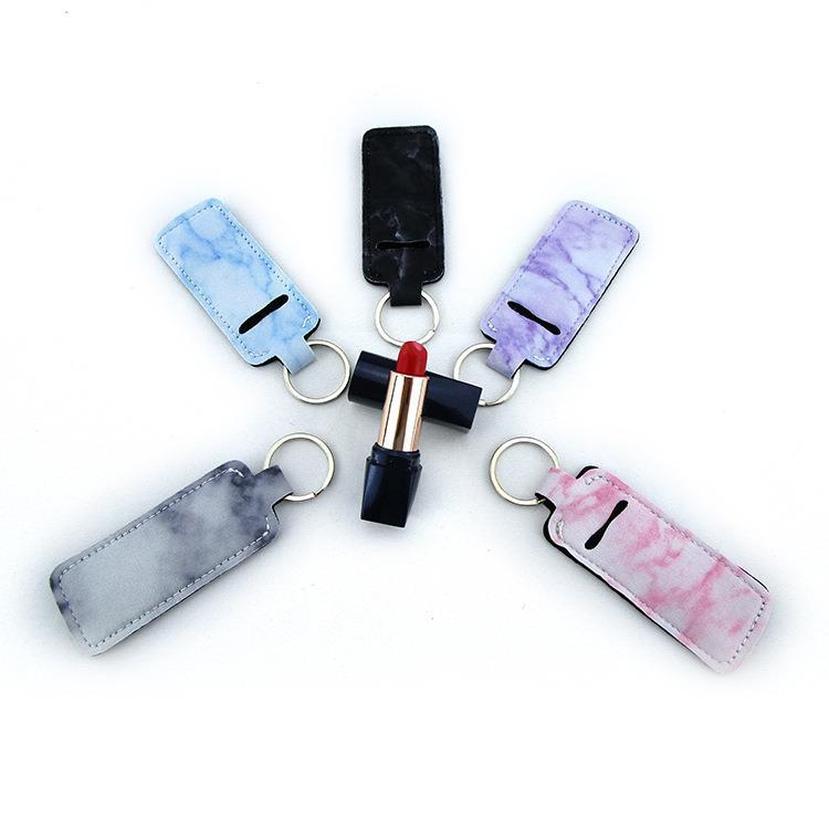 Unisex Gender Simple Style Spot Stripe Flower Alloy Nylon Polyester Printing Unisex Bag Pendant Lipstick Cover Keychain