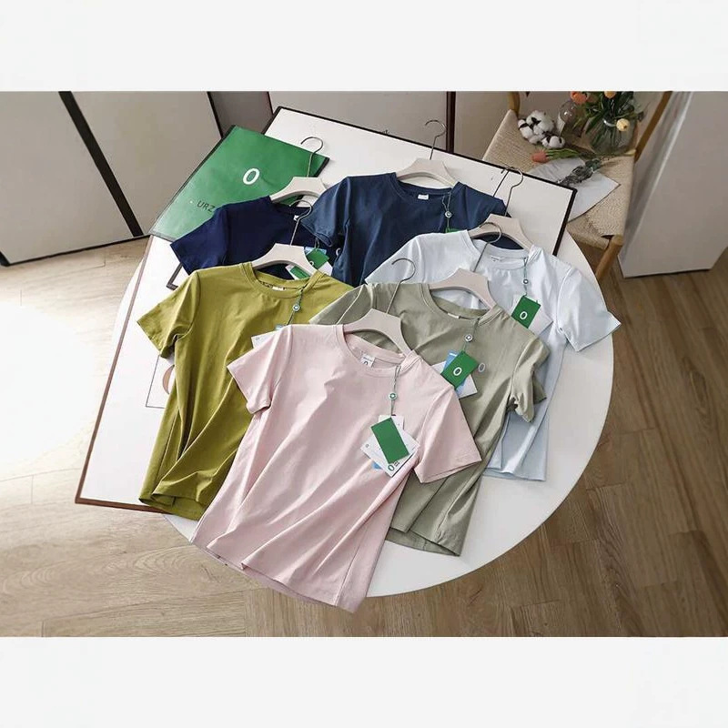 High-quality UPF300 Basic Small Label Printed Summer Women's Quick-drying Breathable Slim-fit Round Neck Short-sleeved T-shirt High-quality UPF300 Basic Small Label Printed Summer Women's Quick-drying Breathable Slim-fit Round Neck Short-sleeved T-shirt