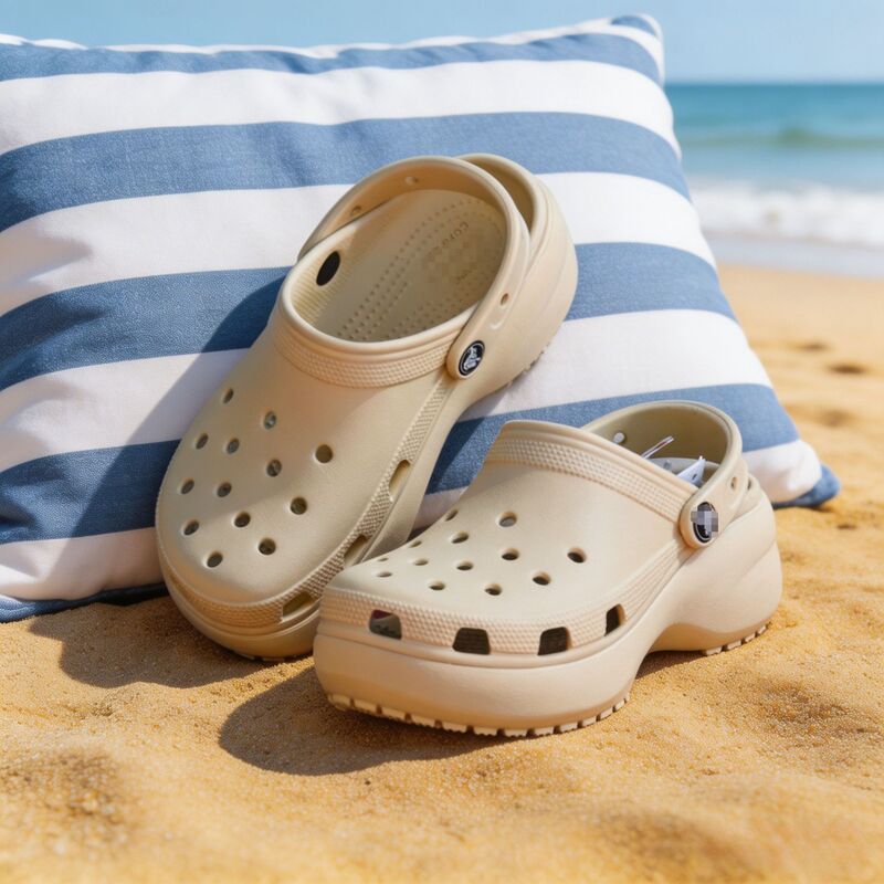 2025 New Versatile Summer Mid-Heel Star Thick-Soled Cloud Clogs Women's Shoes Comfortable and Breathable Wholesale 206750