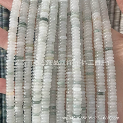 Eye White Crystal Abacus Beads – Zərgərlik ara hissələri - natural-ice-jade-26mm