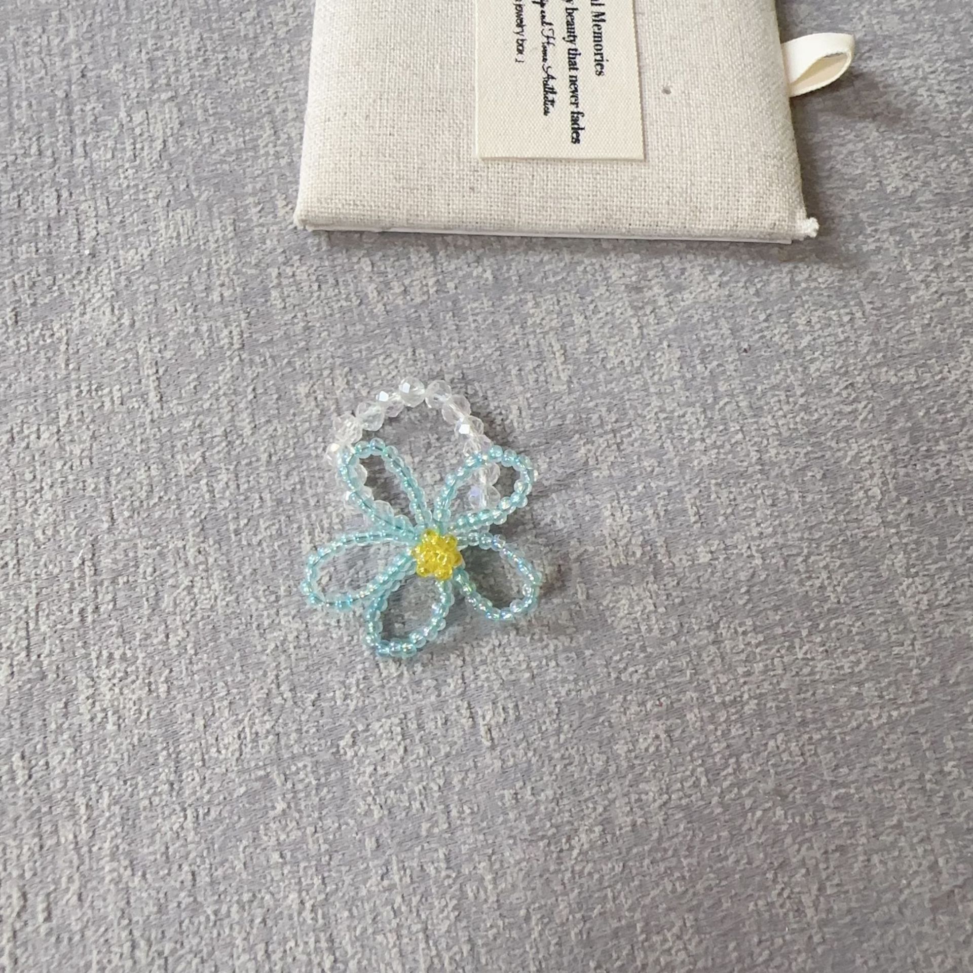 Transparent blue flower